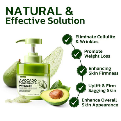 DivGlow™ Avocado Tightening & Wrinkles Reducing Body Lotion Scrub (CDA Recommended)